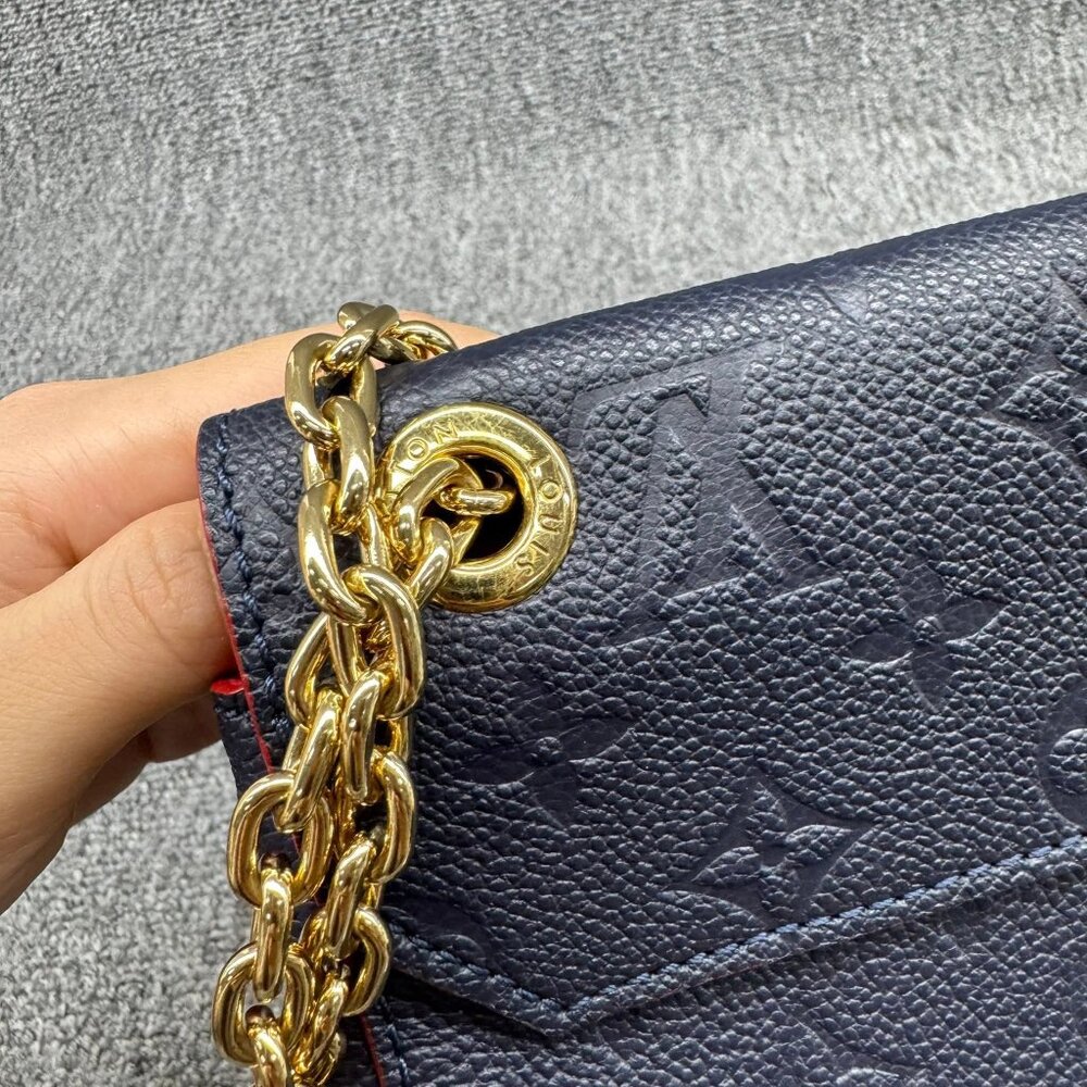 Louis Vuitton Vavin Navy Monogram Leather Shoulder Bag 1350-062825 - Picture 10 of 15